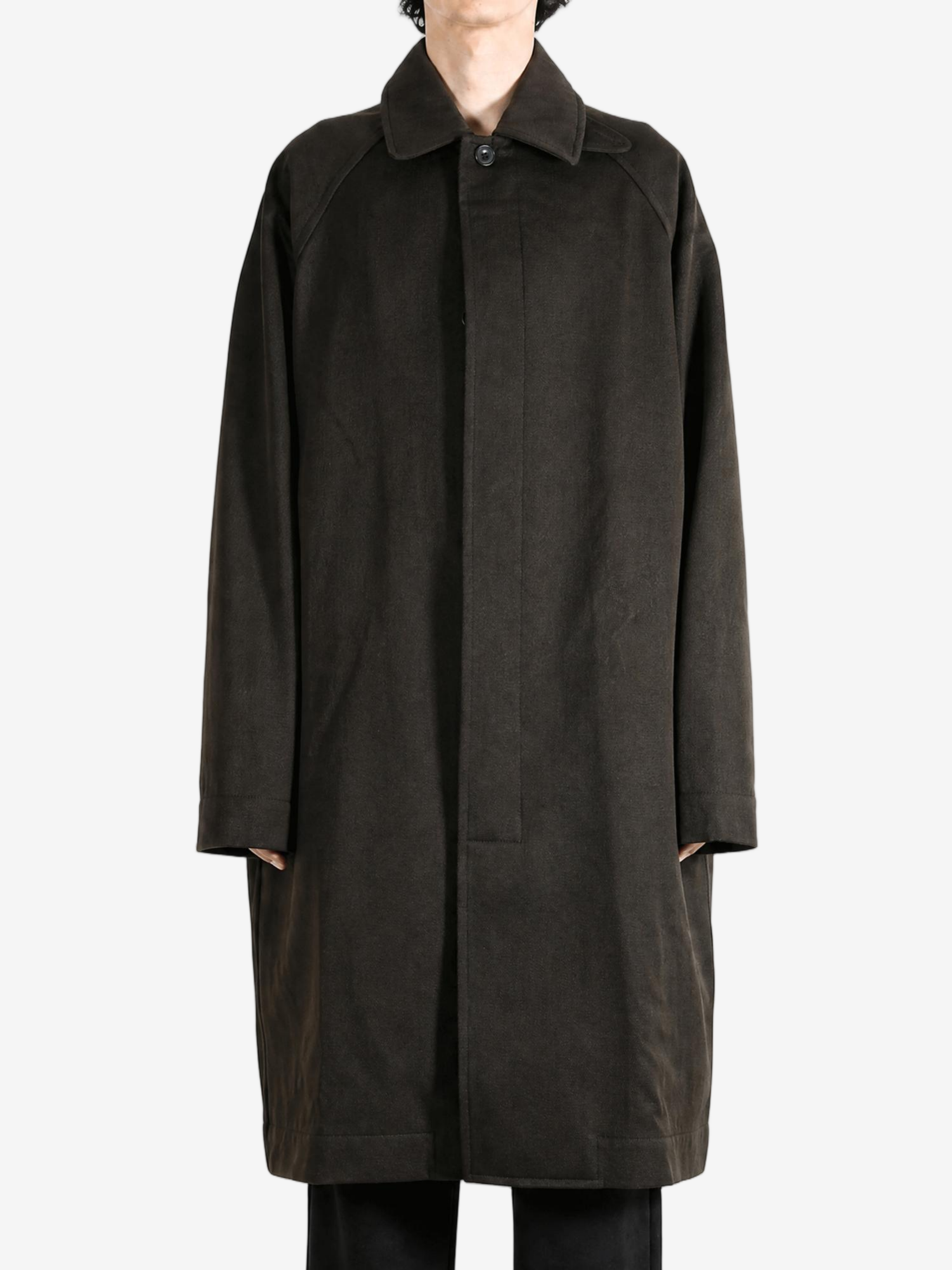 Brown jacket, full body view