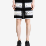Black shorts, full body view