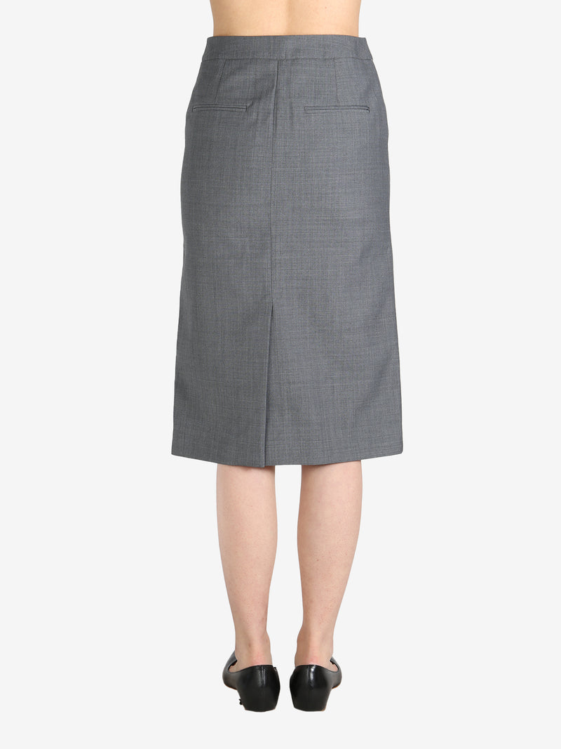 SHUSHU/TONG - Women Front Slit Straight Skirt