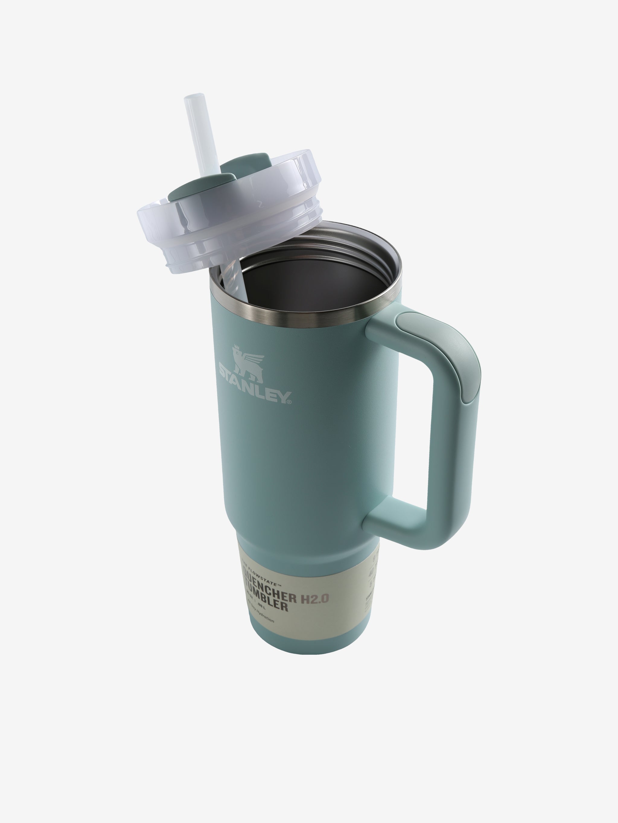 Green tumbler, front view