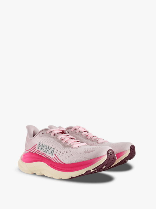 Pink shoes, front view