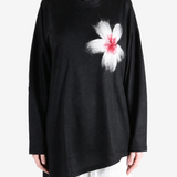 Black knitwear, full body view