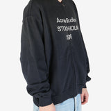 Black sweater worn by aperson, showing the sweater's fit