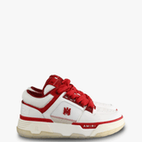 Red shoes, front view