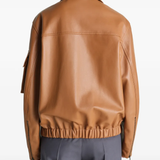 Brown jacket, back view