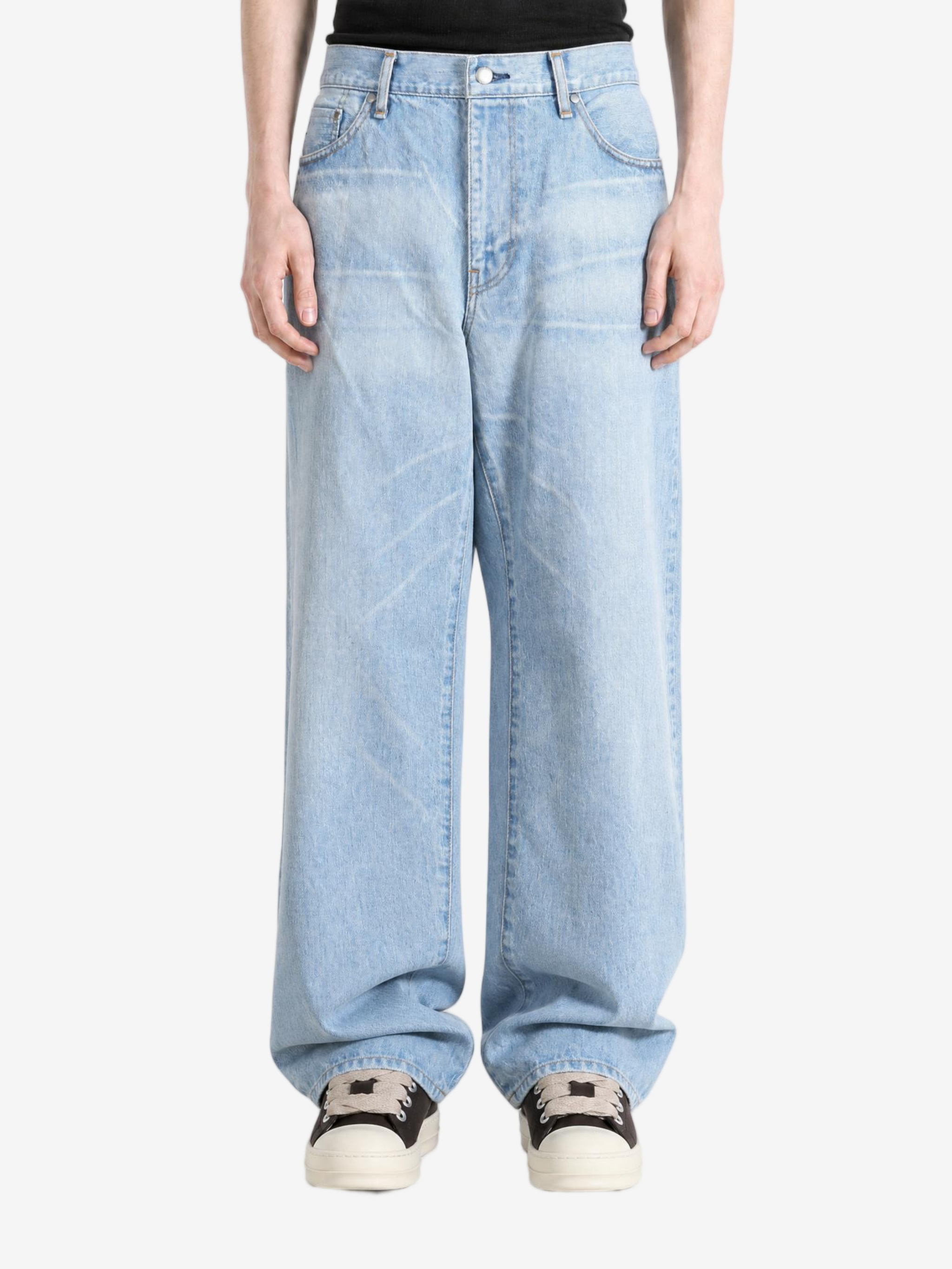 Blue jeans, full body view