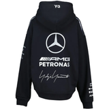 Black sweats-hoodies, back view