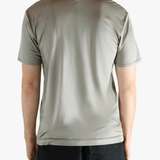 Green t-shirt, back view