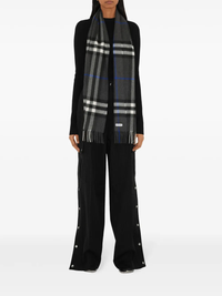 BURBERRY - Unisex Check Cashmere Scarf