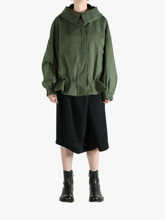 Green jacket, full body view