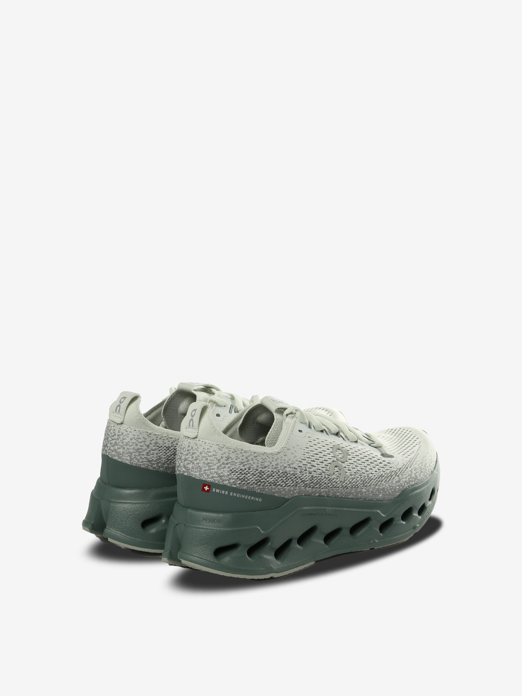 green sneakers, side view