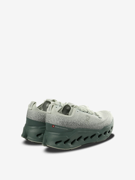 green sneakers, side view