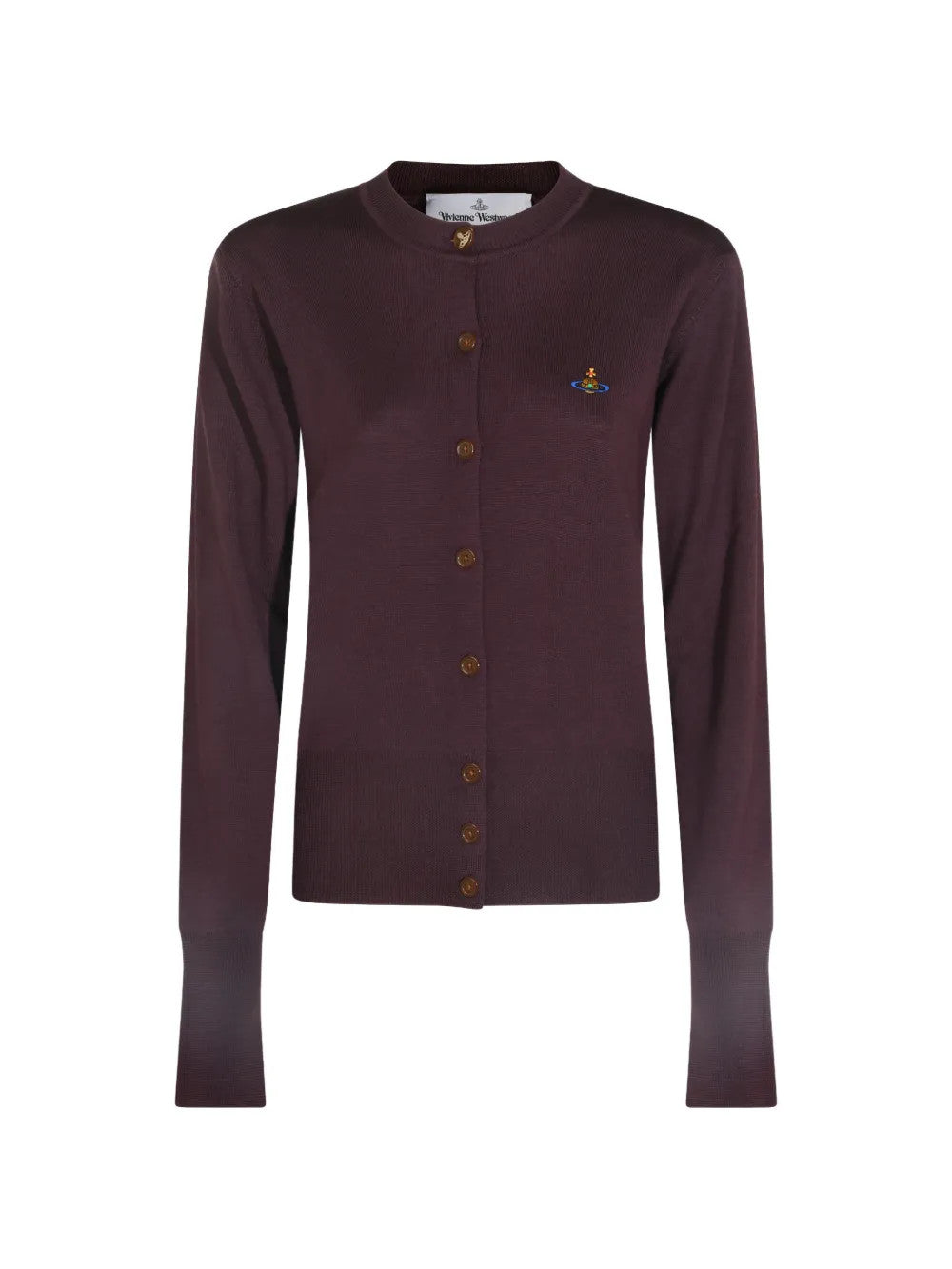 Burgundy knitwear, front view