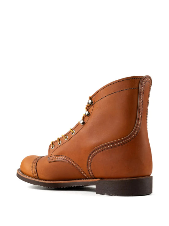 Brown boots, side view