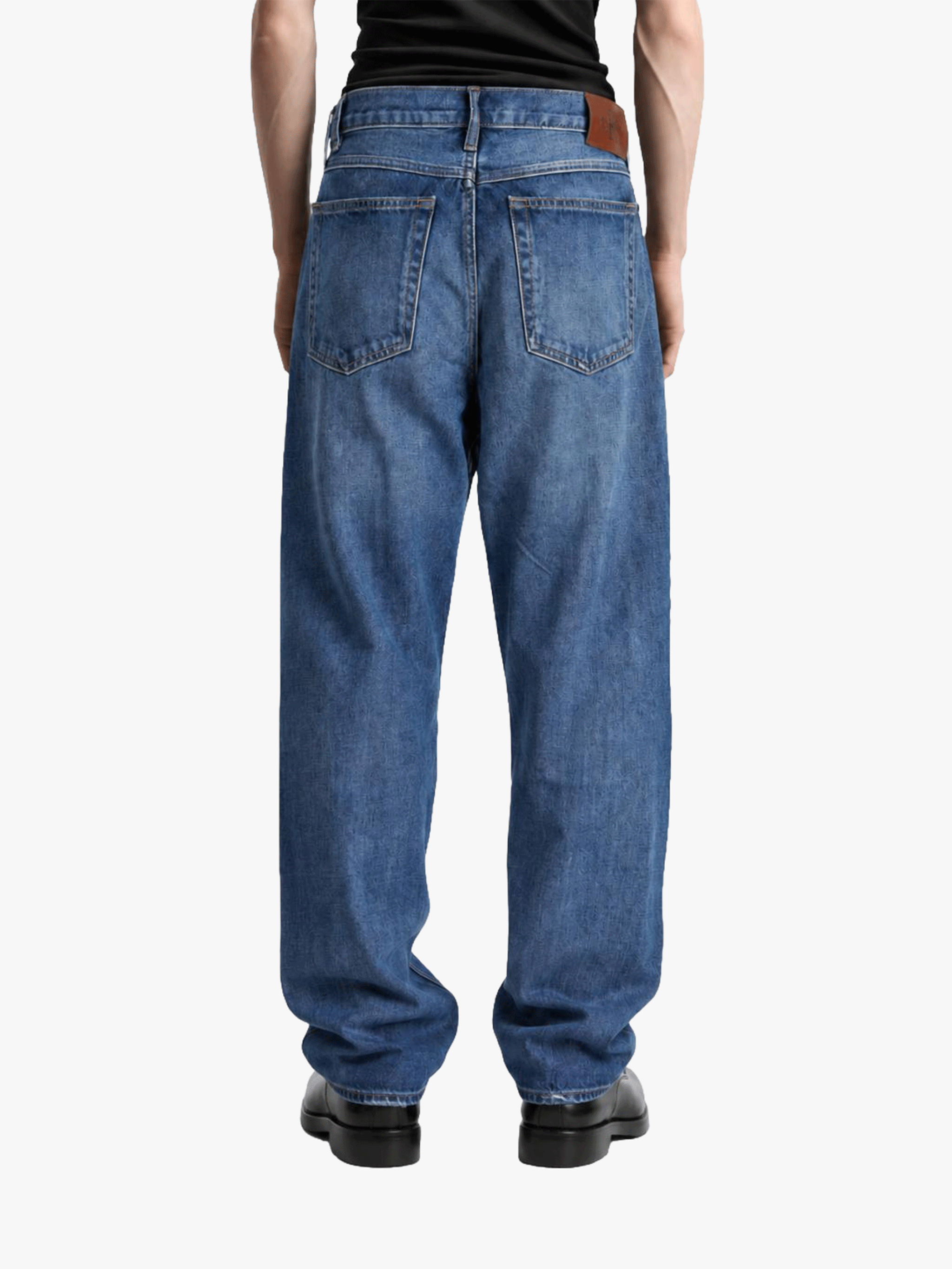 Blue jeans, front view