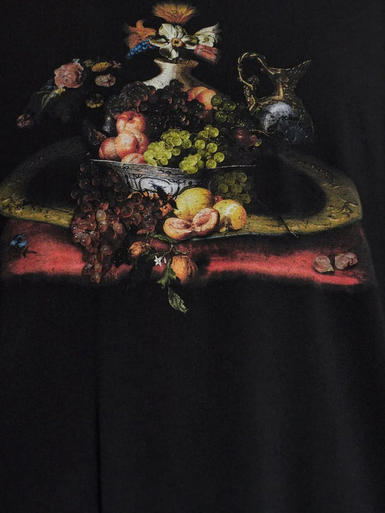 Black t-shirt, front view