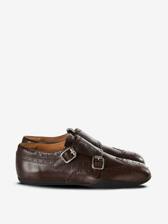 Brown derbys, front view