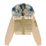 Tan jacket, front view