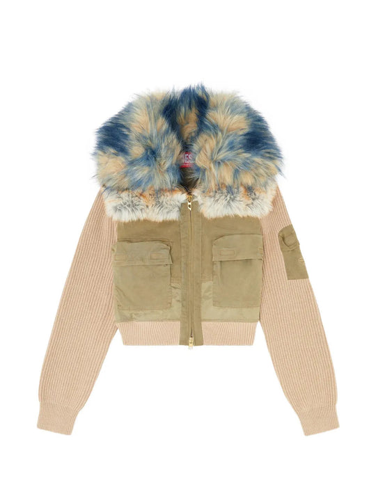 Tan jacket, front view