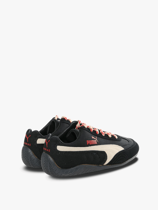 Black sneakers, back view