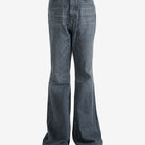 Blue pants worn by a person, showing the pants's fit