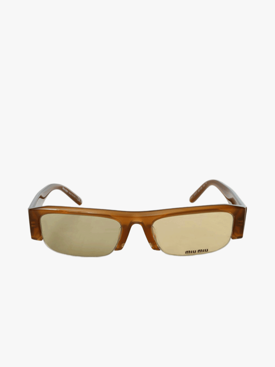Brown eyewear, front view