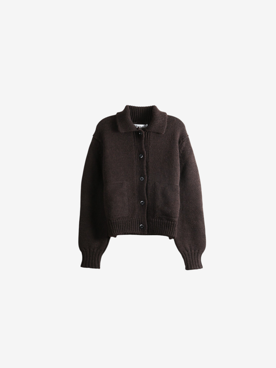 Brown knitwear, front view