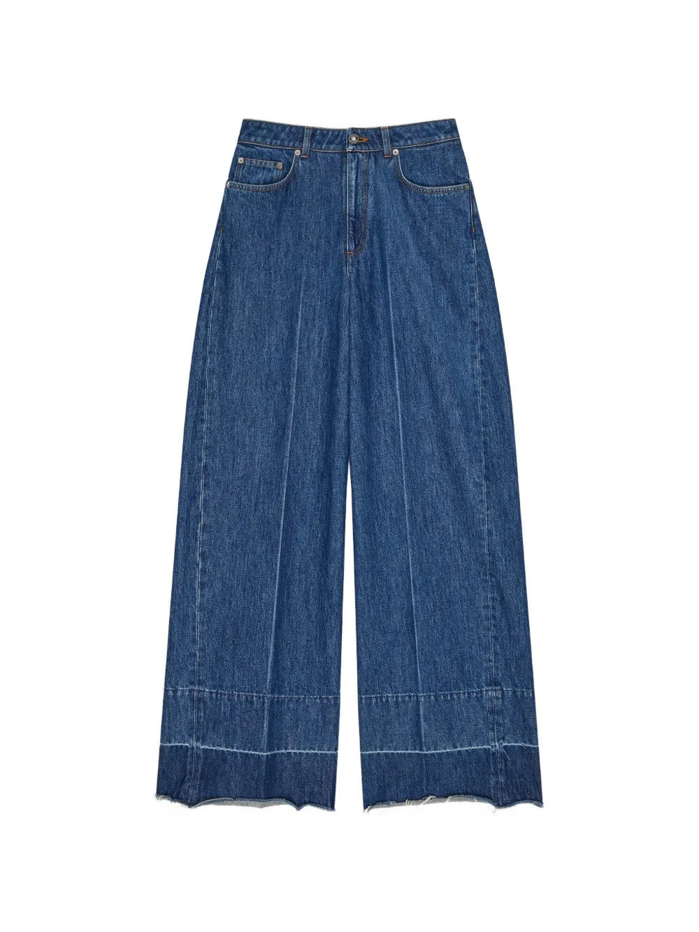 Blue pants, front view