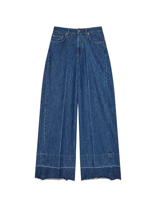 Blue pants, front view
