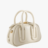 Tan bag, front view