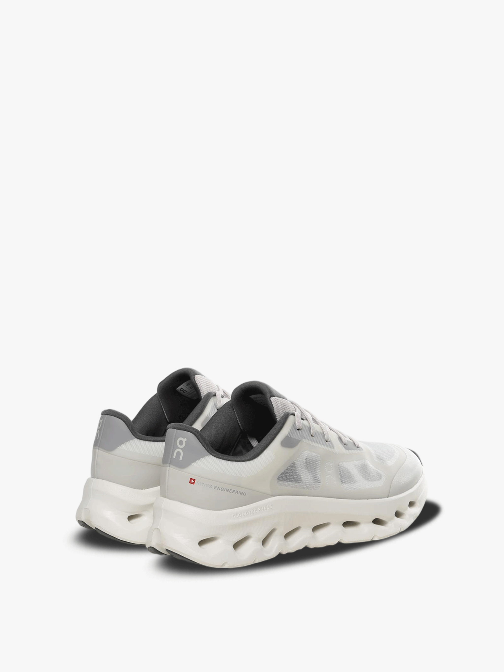 Grey sneakers, side view