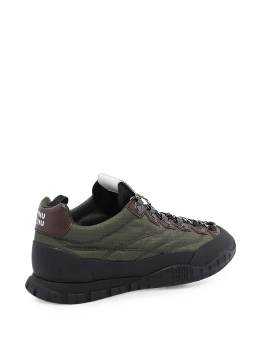 Green shoes, side view