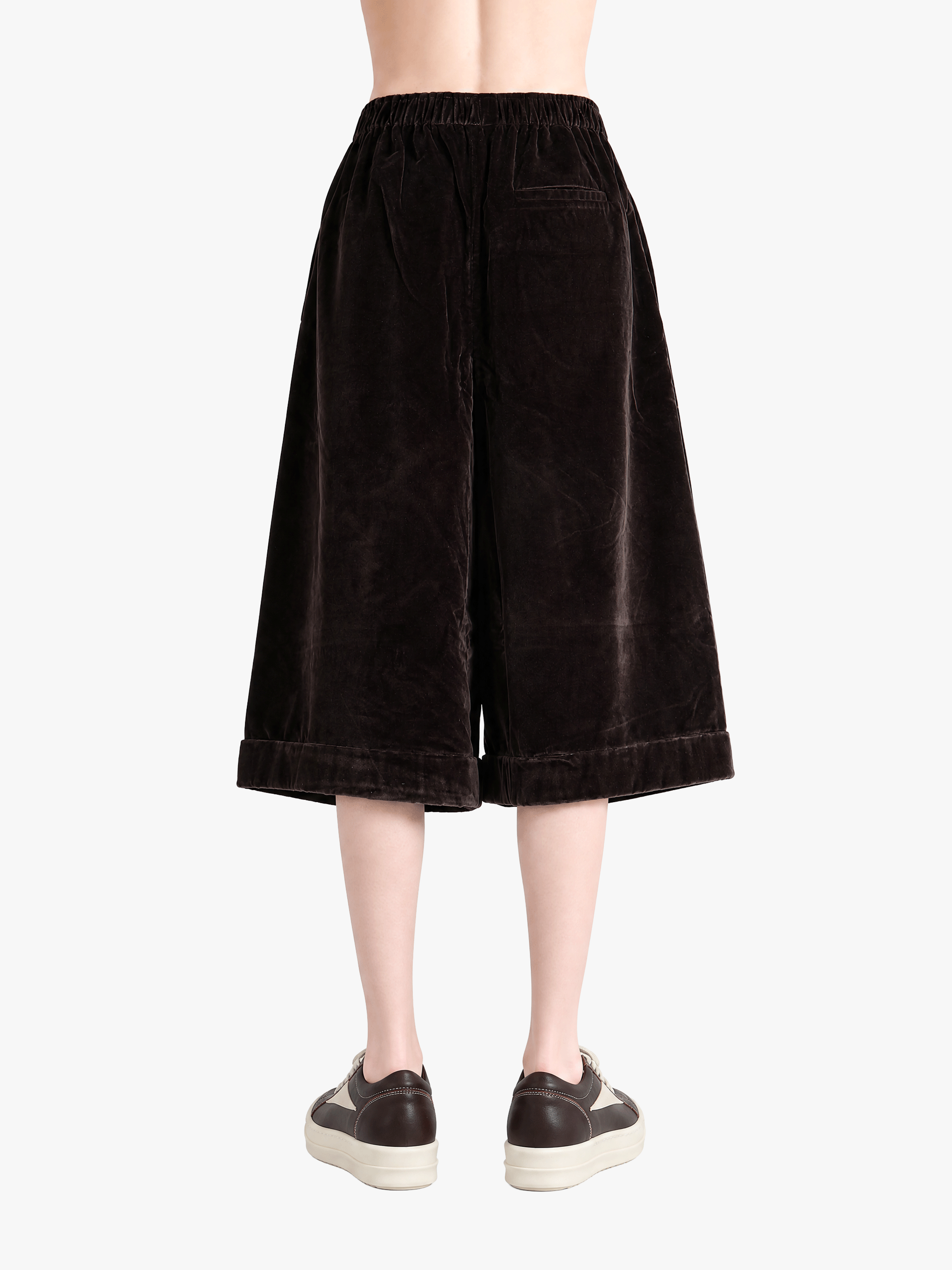 Brown pants, full body view
