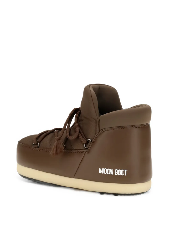 Brown boots, side view