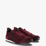 Burgundy shoes, front view