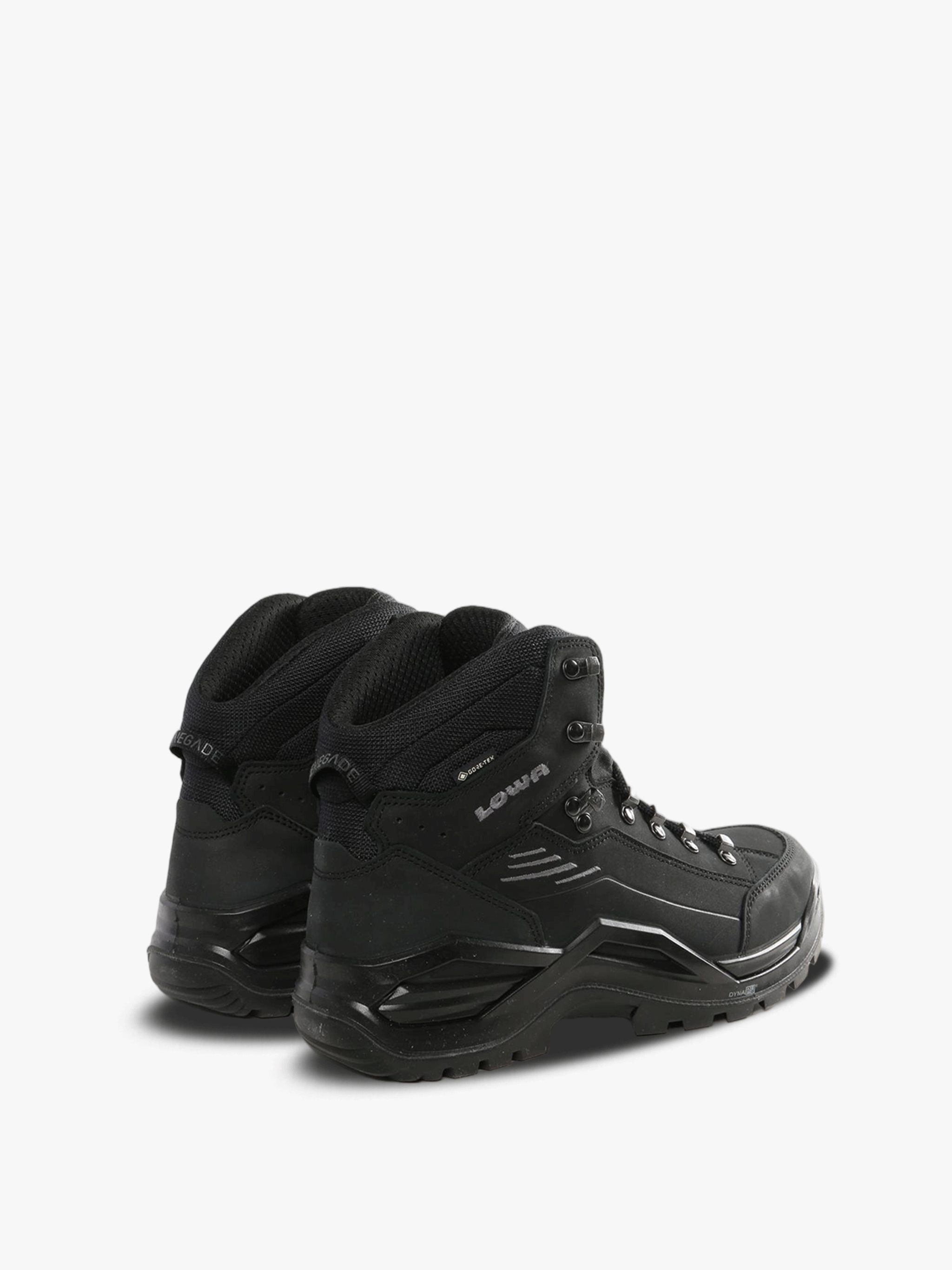 Black sneakers, back view