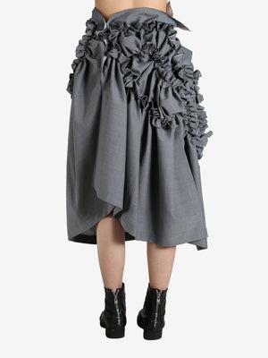 COMME DES GARCONS TAO - Women Drawstring Waist Ruffle Trimmed Skirt