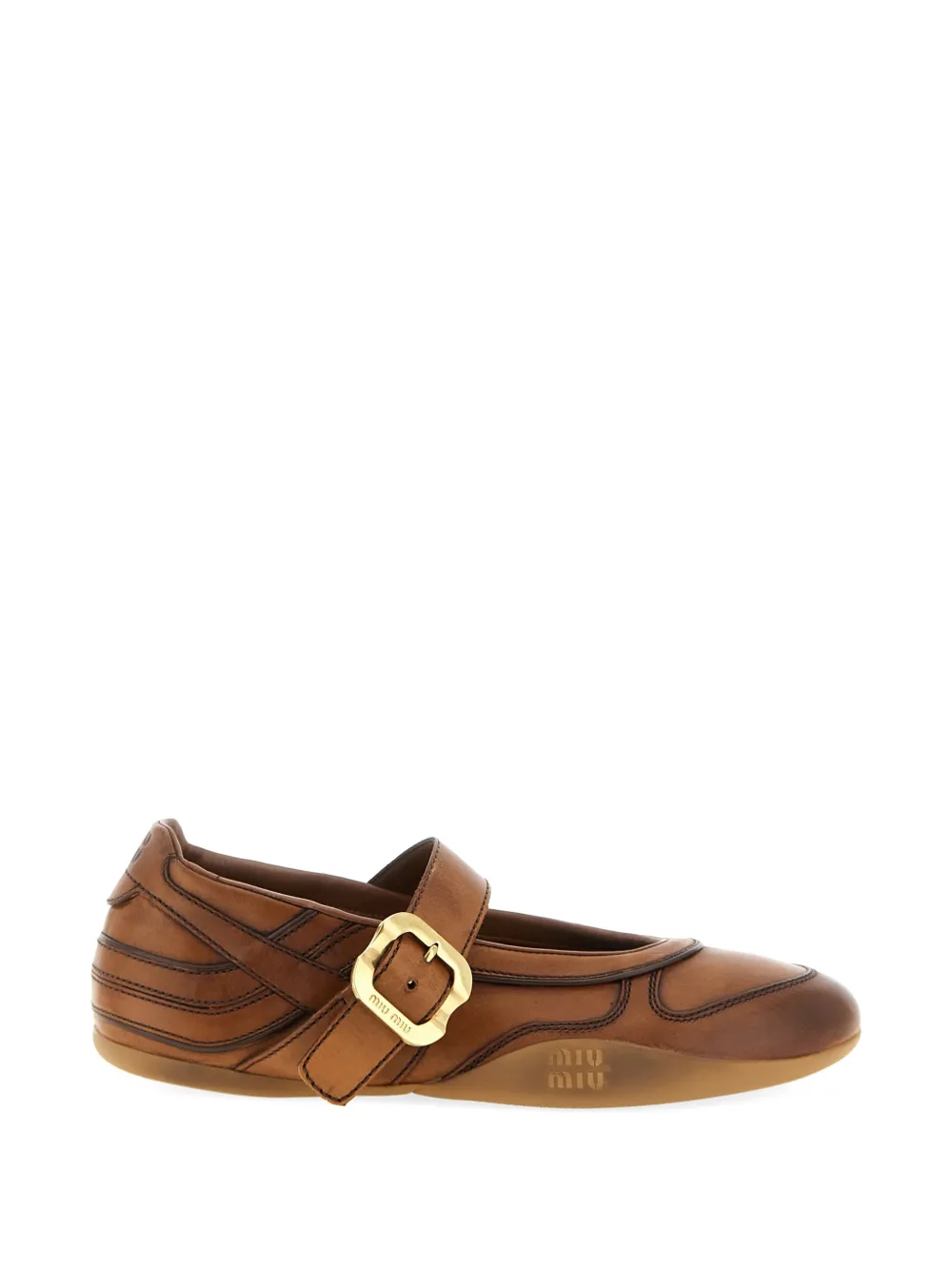 Brown shoes, side view