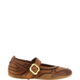 Brown shoes, side view