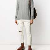 Grey sweater,full body view