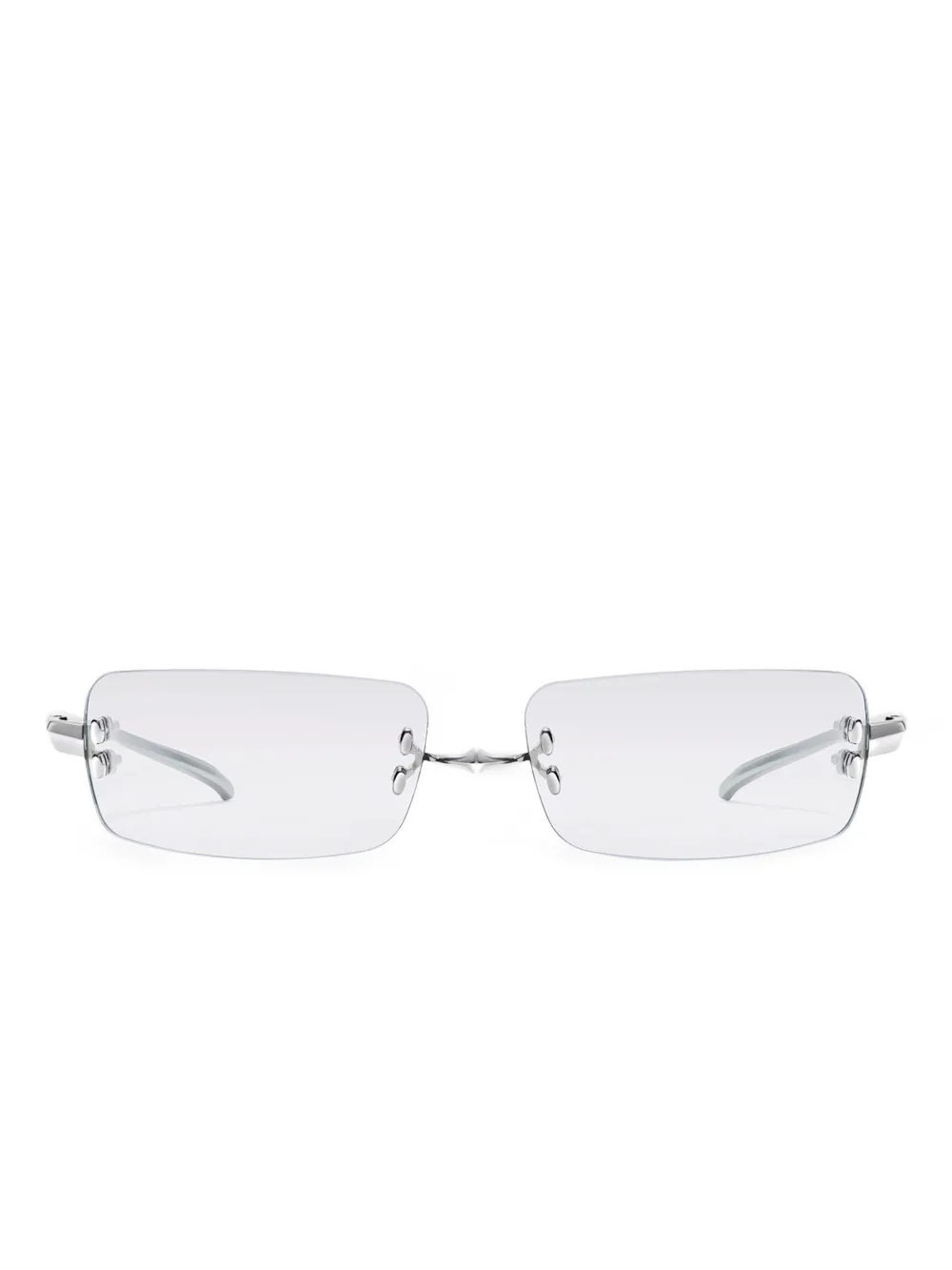 Grey eyeglasses,front view