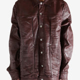 Red jacket worn by a person, showing the jacket's fit