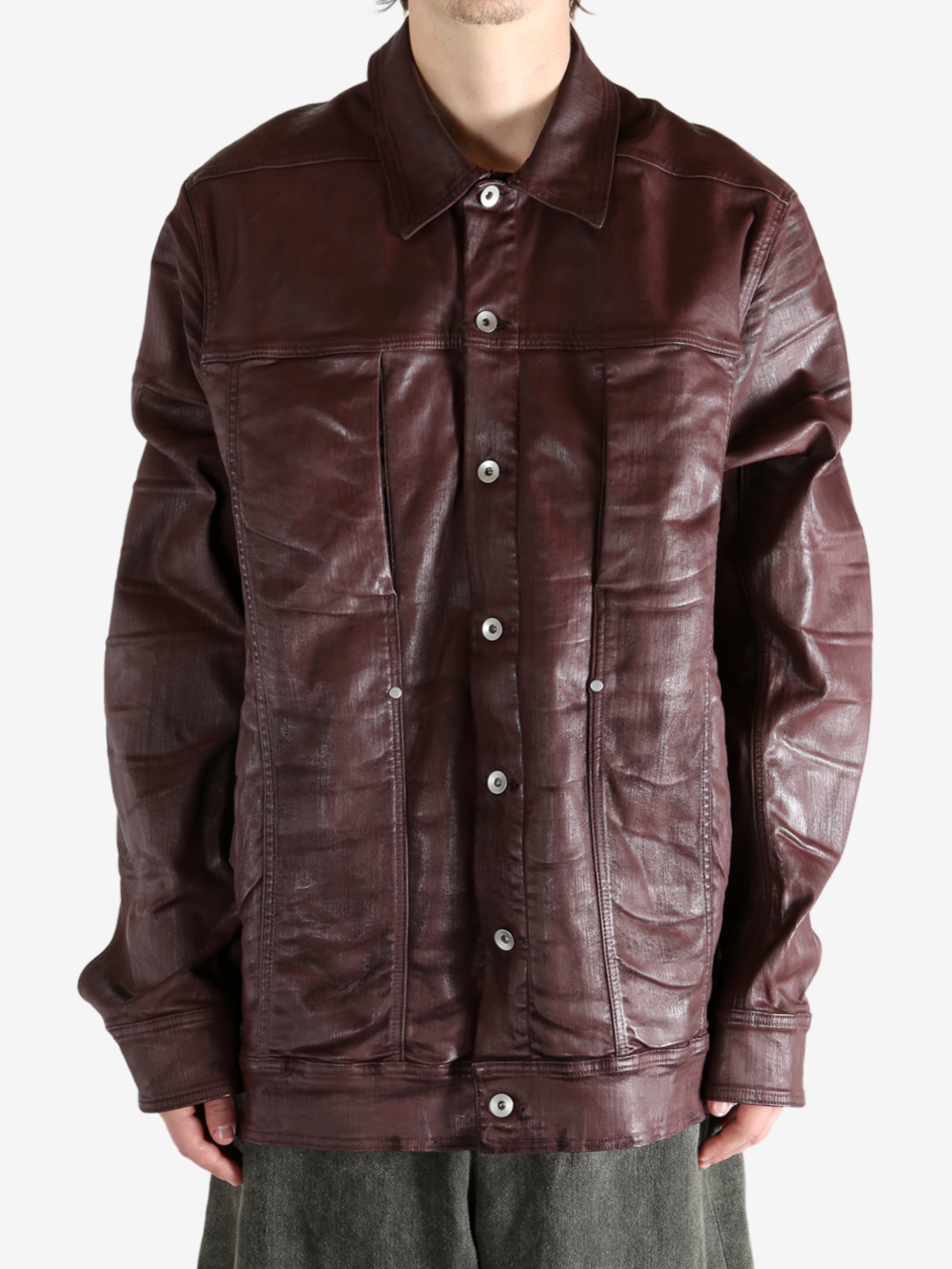 Red jacket worn by a person, showing the jacket's fit