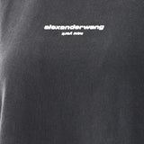 Black t-shirt, back view