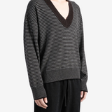 Black knitwear, full body view