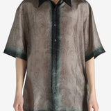 DRIES VAN NOTEN - Men Silk Short Sleeved Shirt