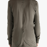 brown t-shirts  worn by a person, showing the t-shirts fit