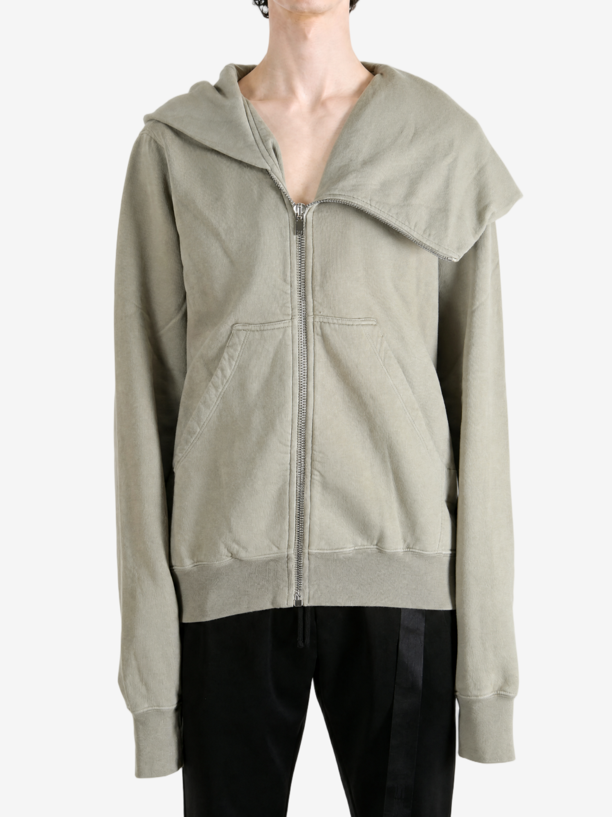 Grey hoodie, full body view