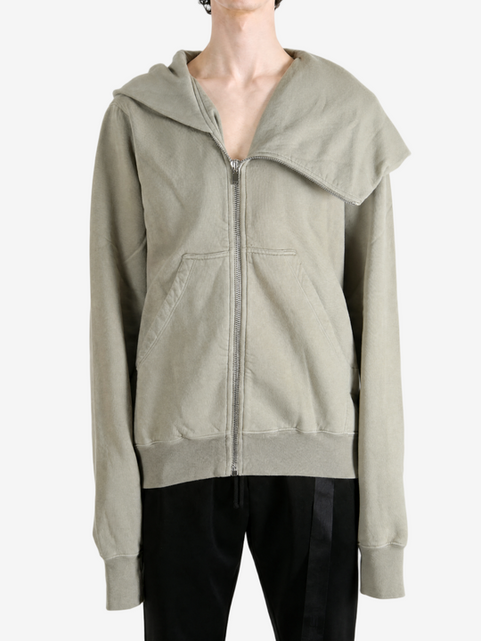 Grey hoodie, full body view