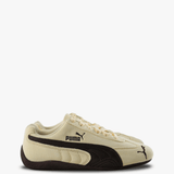 Tan shoes, side view